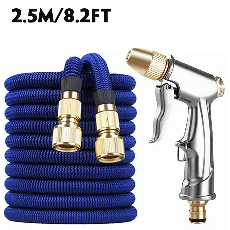 

Car Washer Expandable Watering Hose Set High Pressure Metal Gun Garden Flexible Hose Pipe w/Solid Brass Spray Nozzle