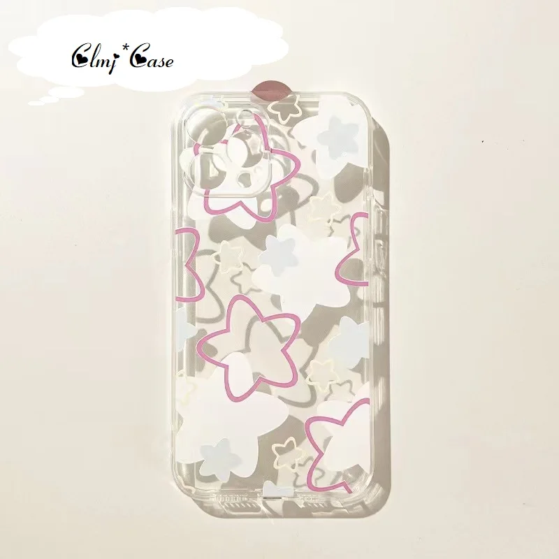 

Clmj Star Pentagram Phone Case For iPhone 11 12 Mini 13 14 Pro Max XR X XS Max 7 8 Plus Se 2020 Silicone Soft Protective Cover