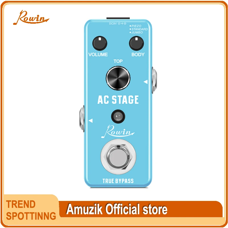 

Rowin LEF-320 AC Stage Guitar Pedal Effect Analog Acoustic Pedals For Guitars Guitarist Analog Effectors Piezo Standard Jumbo