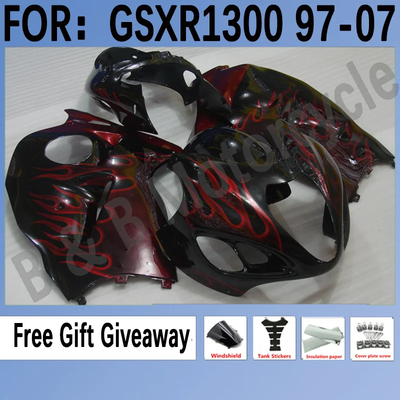 

Комплект обтекателей для мотоцикла подходит для SUZUKI GSXR-1300 GSXR 1300 GSXR1300 1997 1998 1999 2000 2001 02 03 04 05 06 07 красный черный