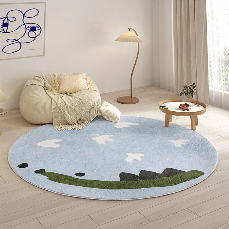 

Carpet for Living Room Round Modern Minimalist Home Decoration Children's Bedroom Large Area Plush Mat Cloakroom Rug ковер 양탄자