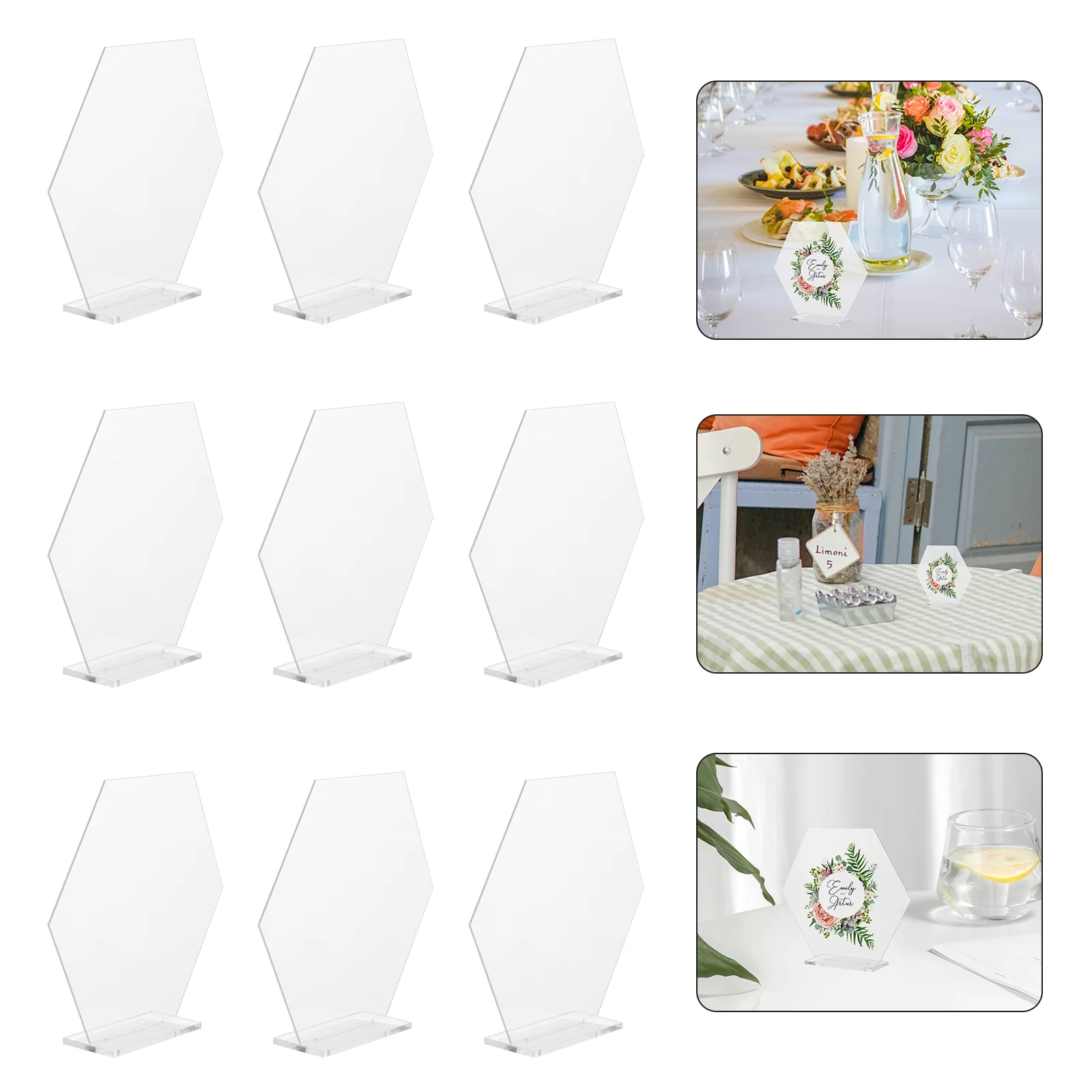 

Table Acrylicwedding Sign Blank Signsnumbers Place Name Holder Seating Stands Clear Menu Stand Coffee Number Hexagon Displaydiy