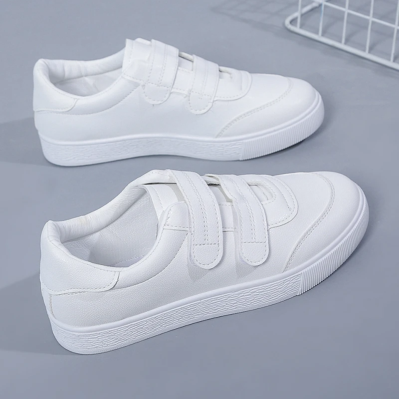 

Women's Vulcanize Shoes Sneakers Candy Color Hook Loop Canvas Shoes White Sneakers Women Rubber Ladies Shoe