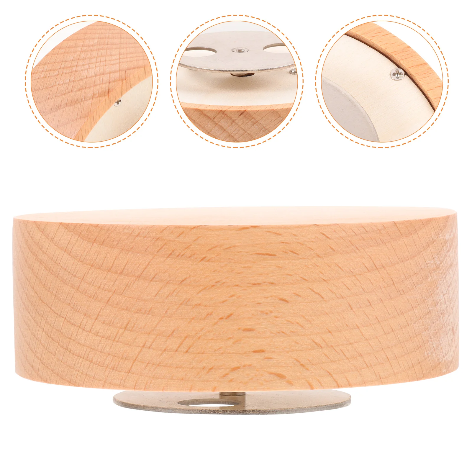 

Box Base Music Diy Stand Rotating Crystal Accessory Musical Round Wooden Bracket Melody Rotatable Mechanism Up Wind Movement