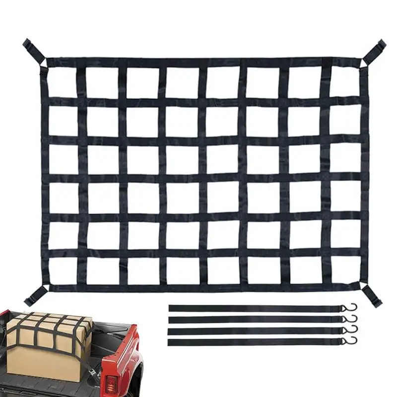 

Тяжелая грузовая сетка 4X4, тяжелая грузовая сетка, растягивается до 12X18, латексная эластичная грузовая сетка, маленькая сетка для автомобиля...