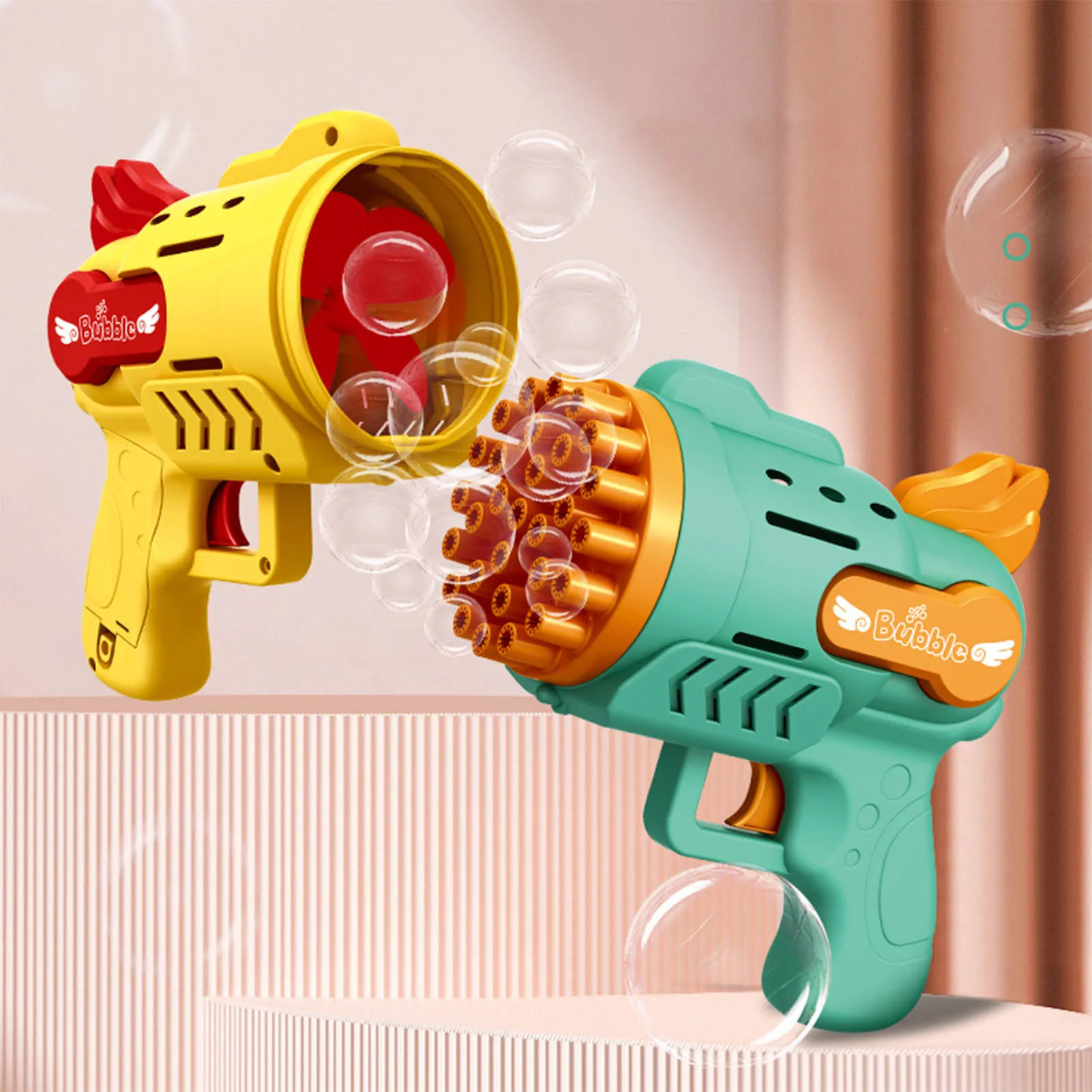 

Bubble Machine 29 Hole Bubble Blaster Toy Portable Handheld Bubbles Blower Gatling Blaster Toy Bubble Maker For Summer Party