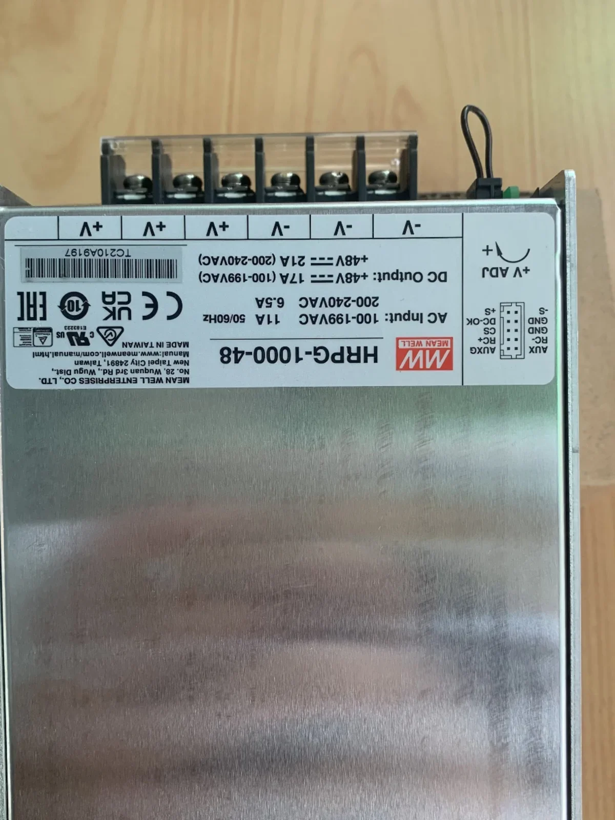 Импульсный источник питания Mingwei 1000 Вт производства Тайвань импульсный 12 В 15 24 48 с