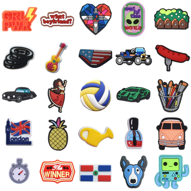 

Packs Wholesale Bulk Men Kids Girl Boy Women Charm Para Pins Shoe Charms Gifts Decorations for Crocs Shoes Accessories Set Jeans