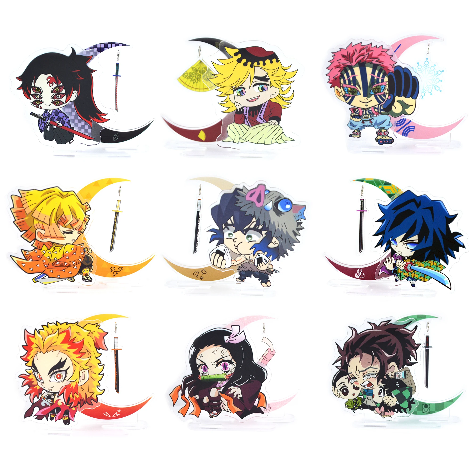 Anime demon slayer Tanjirou Zenitsu Nezuko Inosuke Kyoujurou Shinobu Giyuu Tengen Mitsuri Muichirou Akaza Acrylic Stand Model