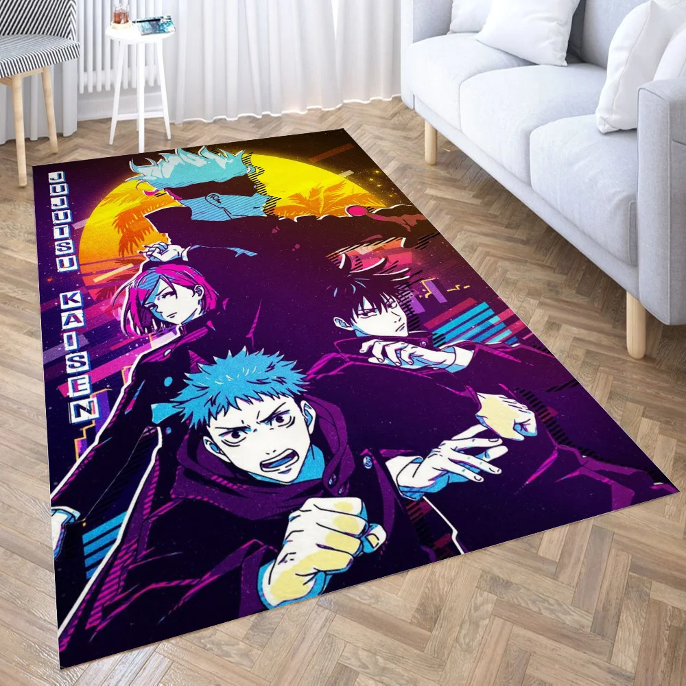 

jujutsu retro 3D Carpet Living Room Kitchen Entrance Door Mat Anti-slip Floor Rug Bathroom Area Hallway Mats
