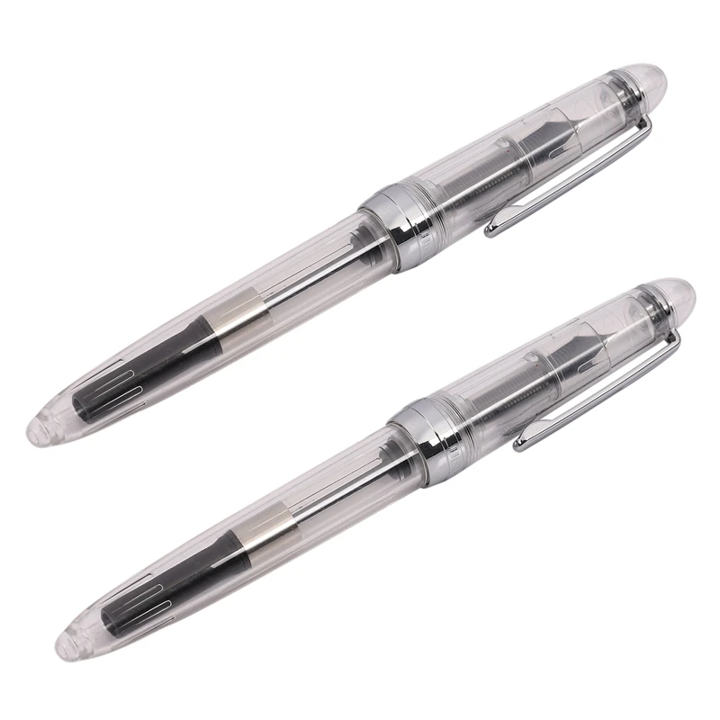 

Перьевая ручка JINHAO 992 (полупрозрачная) прозрачная белая, 2 шт.