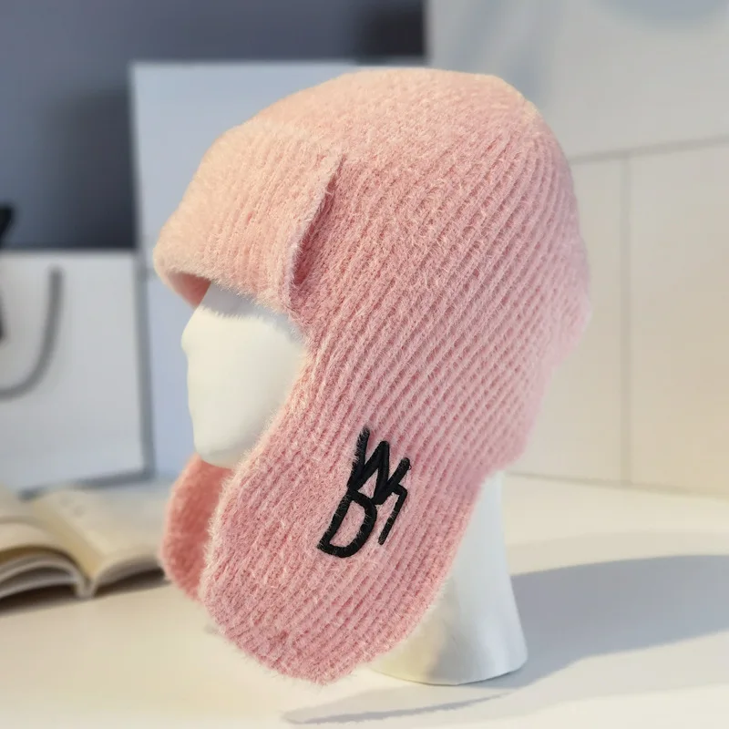 

Winter Warm Bomber Hats For Women Winter Aviator Trooper Velvet Warm Ear Protection Beanies Russian Earflap Caps