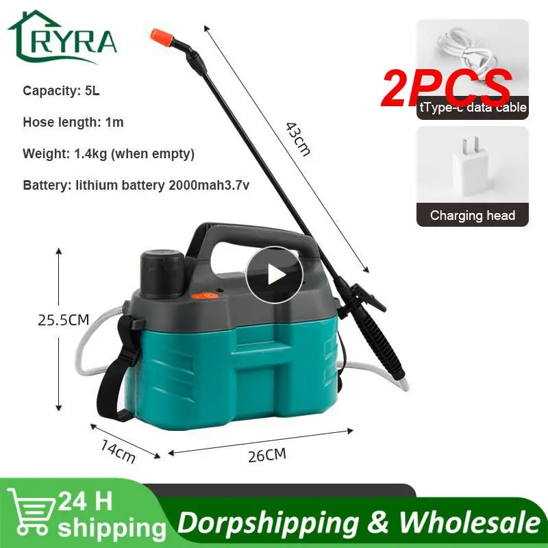 

2PCS Electric Sprayer Garden Automatic Pesticide Sprayer Spray Gun Rechargeable Plant Sprayer Bottle Sprinkler Watering Can