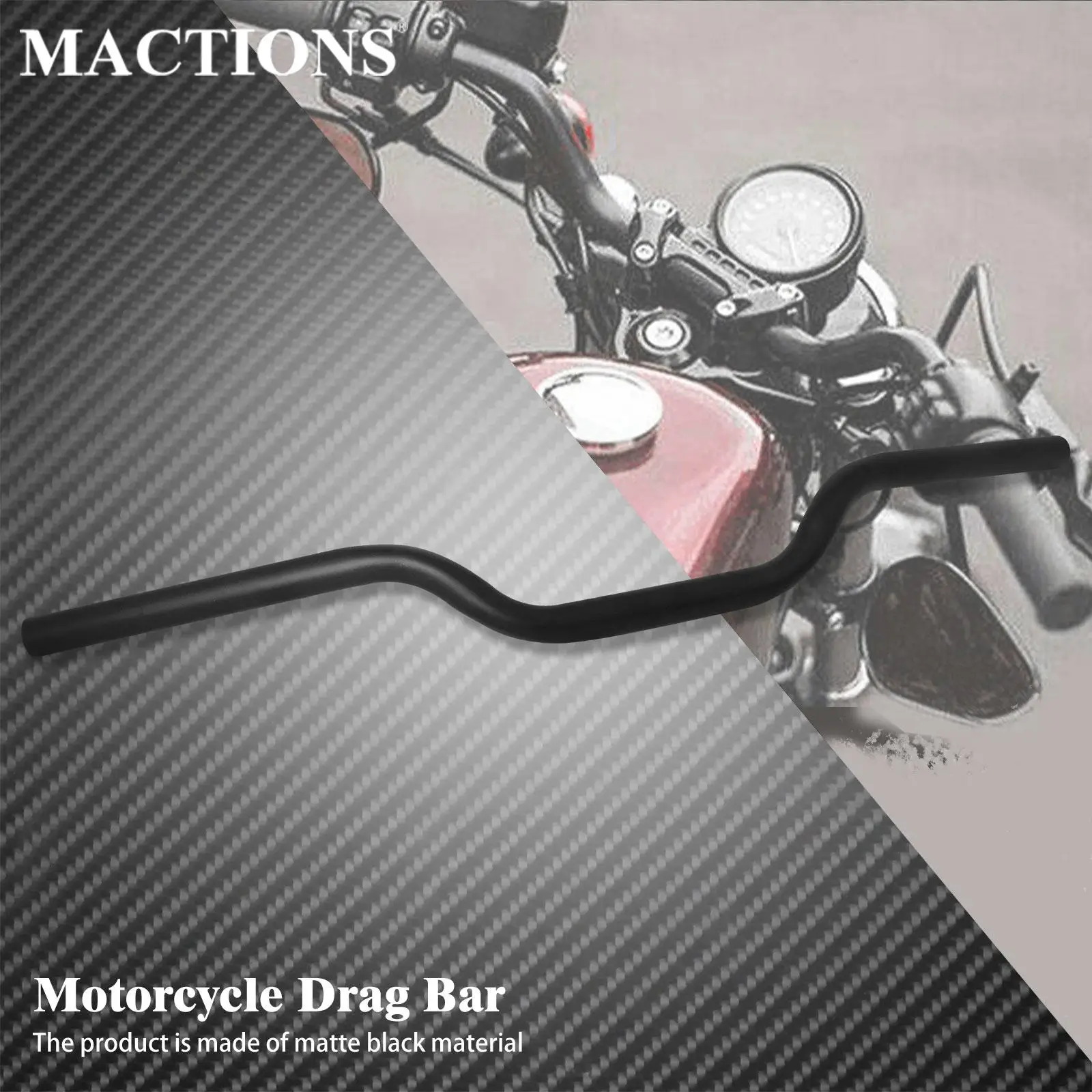 

Motorcycle 25mm Black Retro Drag Handle Bar Handlebar For Harley Softail Dyna Touring Road King Street Glide Sportster 883 1200