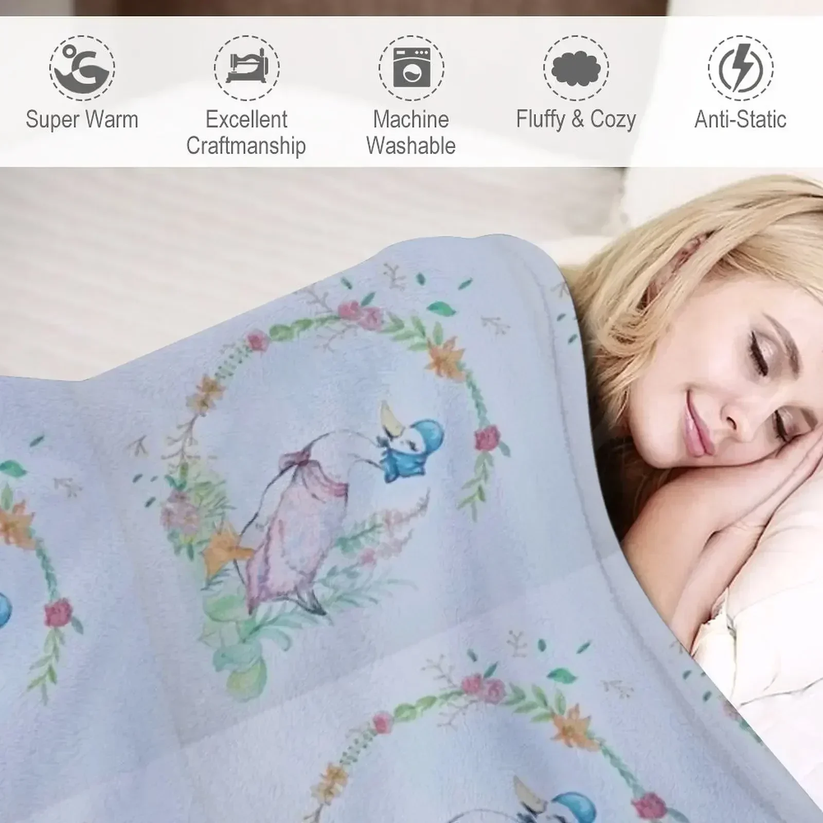 Плед Ms. Jemima Puddleduck для декоративных диванов одеял