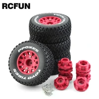 4pcs 18 110 short course truck tire tyres with 121417mm hex adapter for traxxas hsp tamiya hpi kyosho rc model off road car