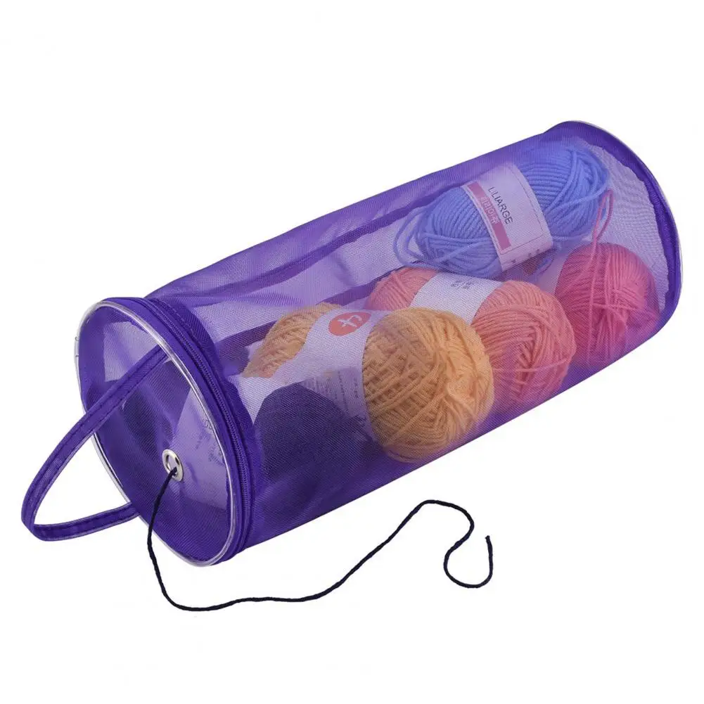 

Yarn Storage Tote Great Smooth Zipper Space-Saving Home Supplies Wool Mesh Bag Woolen Yarn Storage Pouch