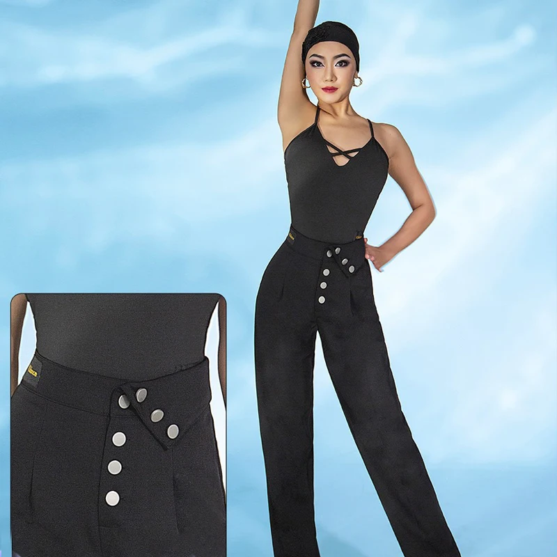 

Modern Dancing Pants Women'S High Waist Pants National Standard Dance Trousers Latin Dancing Costumes Practice Clothes SL6247