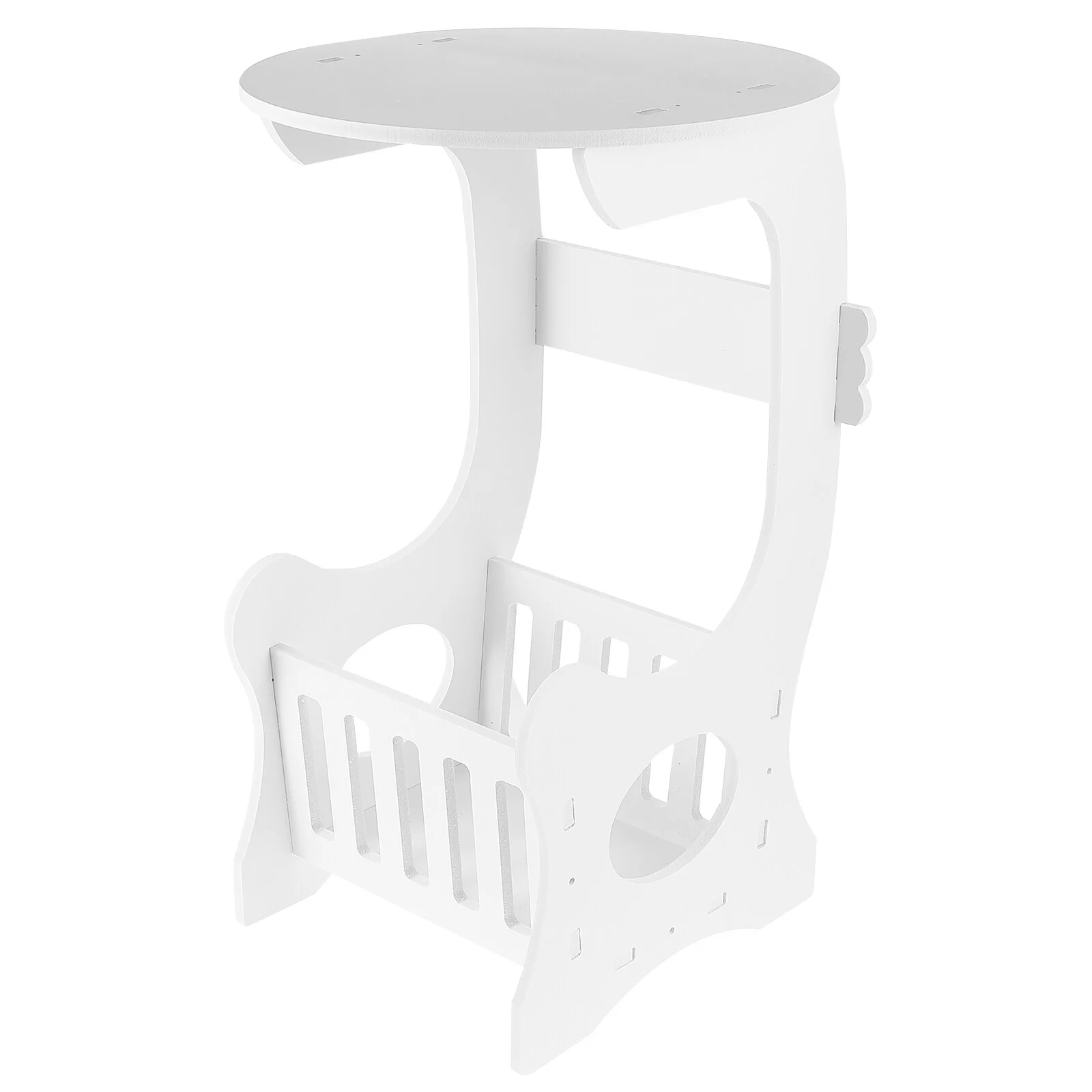 

Small Vintage Side Table Bedroom Furniture White Tea Storage Stand Mini Coffee Desk Modern