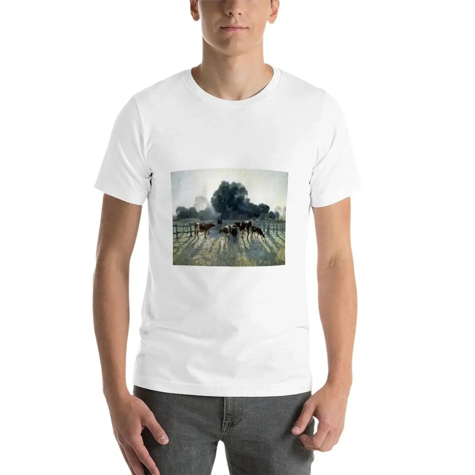 Мужская футболка с принтом животных весна