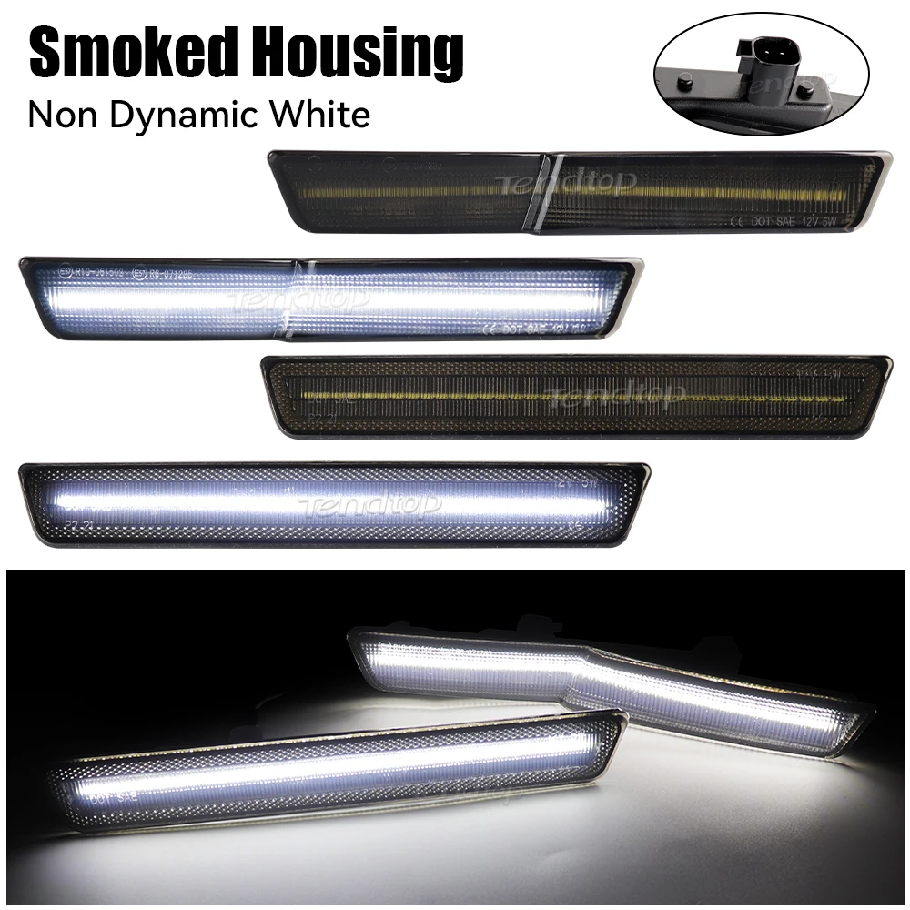 

4 шт. светодиодные боковые габаритные фонари передние и задние фонари для Dodge Challenger SRT Hellcat 2018-2022 гг., широкофюмерные указатели поворота, парковочные огни