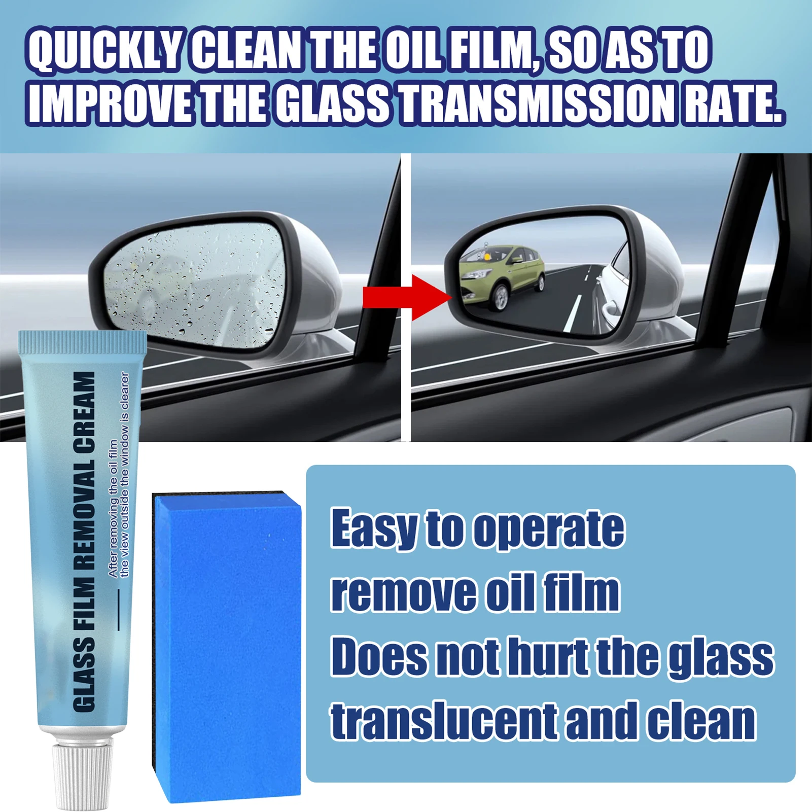 

Car Window Oil Film Cleaner Easy To Clean Saving Time And Energy For Car Care Repair