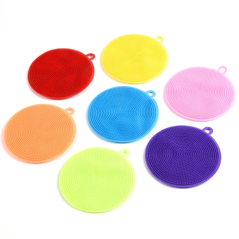 

Твердая многофункциональная силиконовая щетка для мытья, губка, скруббер, бытовая мягкая изоляция, Противоскользящий коврик, антибактериа...