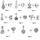 MC 2 шт.компл. Ретро Серебряный Цвет Любовь Сердце шармы бусины подходят для брендового браслета и ожерелья для женщин DIY изготовления ювелирных изделий Аксессуары