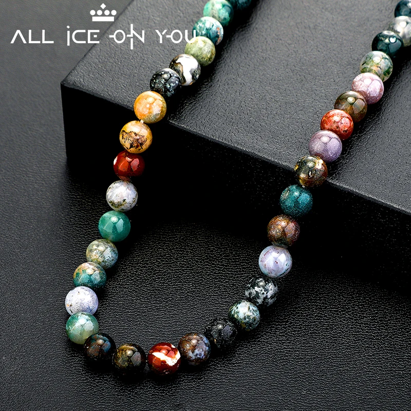 

Alliceonyou New Top Brand Luxury Natural Stone Universe Galaxy Mix And Match 9mm Hip Hop Cuban Necklace Jewelry Women Gift