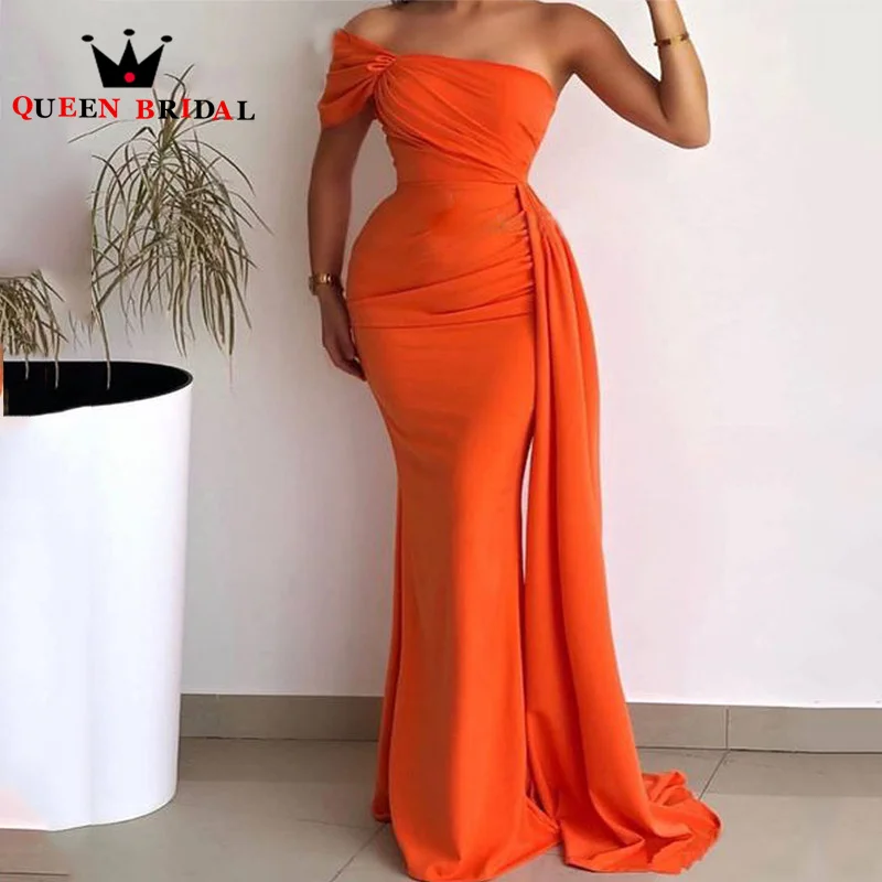 

Simple Mermaid Sexy One Shoulder Bridesmaid Dresses Sleeveless Formal Gowns Vestido De Madrinha De Casamento Custom M51Q