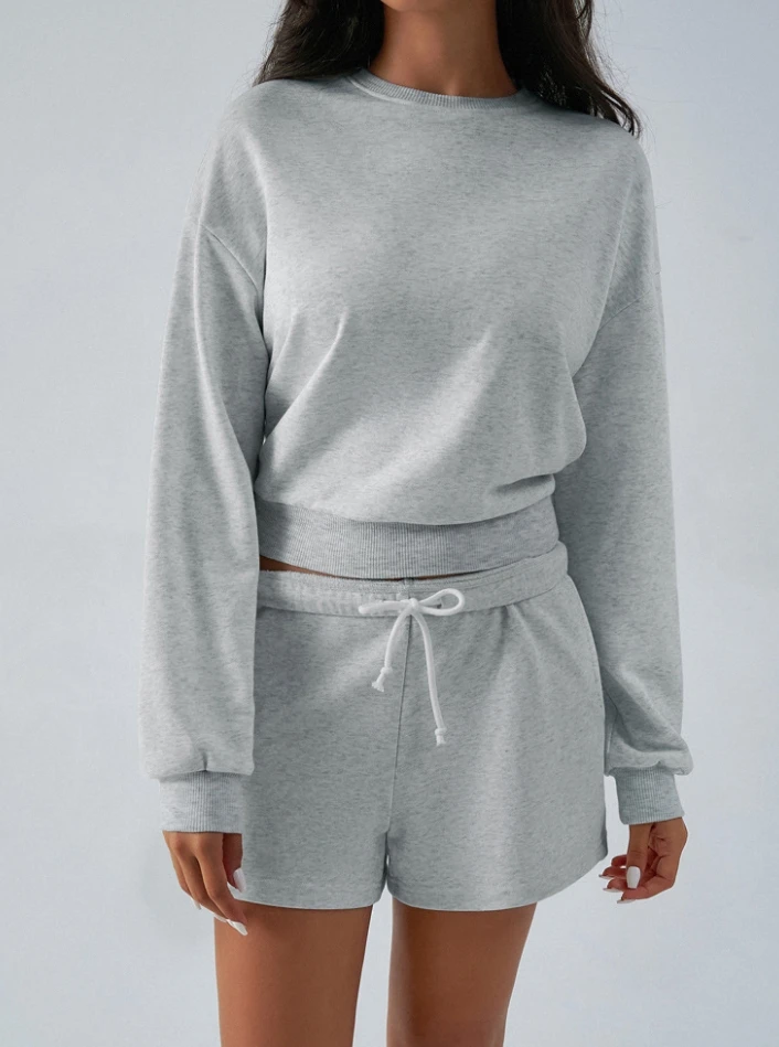 Женский спортивный костюм весна-лето 2024 новейший повседневный однотонный