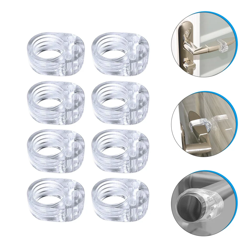 

Door Wall Knob Protector Handle Bumper Stopper Clear Anti Collision Ring Cover Stop Coverstransparent Child Self Handles Knobs