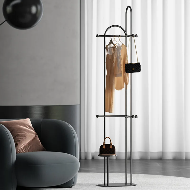 

Wardrobes Shelves Clothing Rack Living Room Space Saving Boutique Clothes Hanger Stand Porte Manteau Nordic Furniture TY20XP