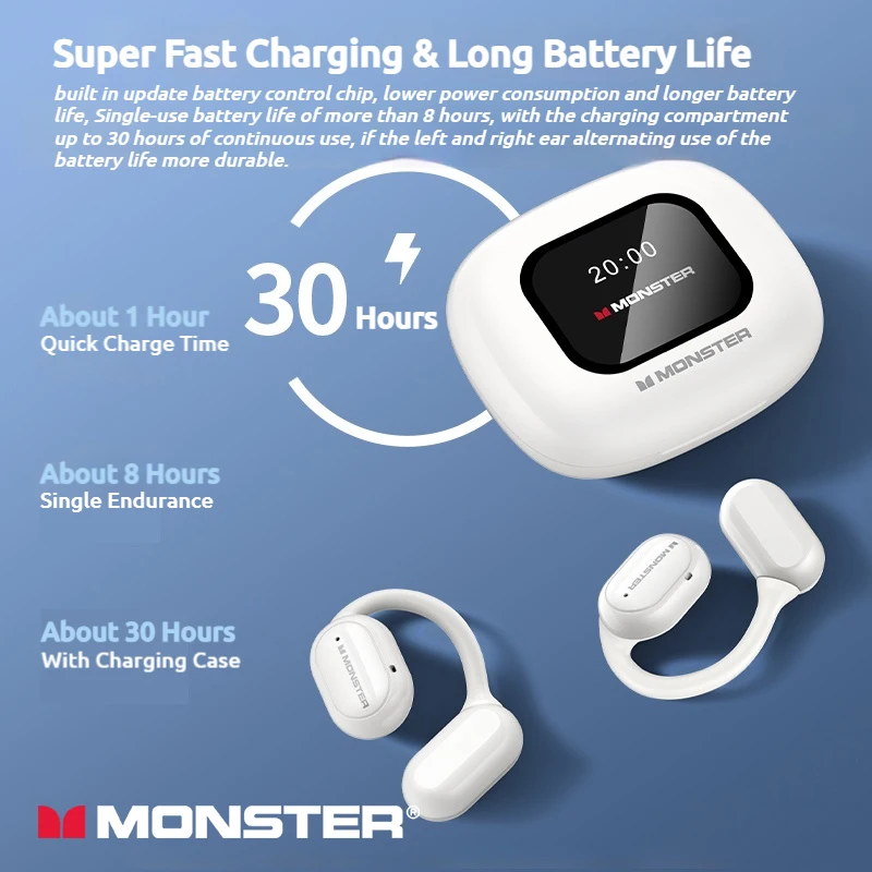 Беспроводные наушники Monster Smart с сенсорным экраном Bluetooth 5 4