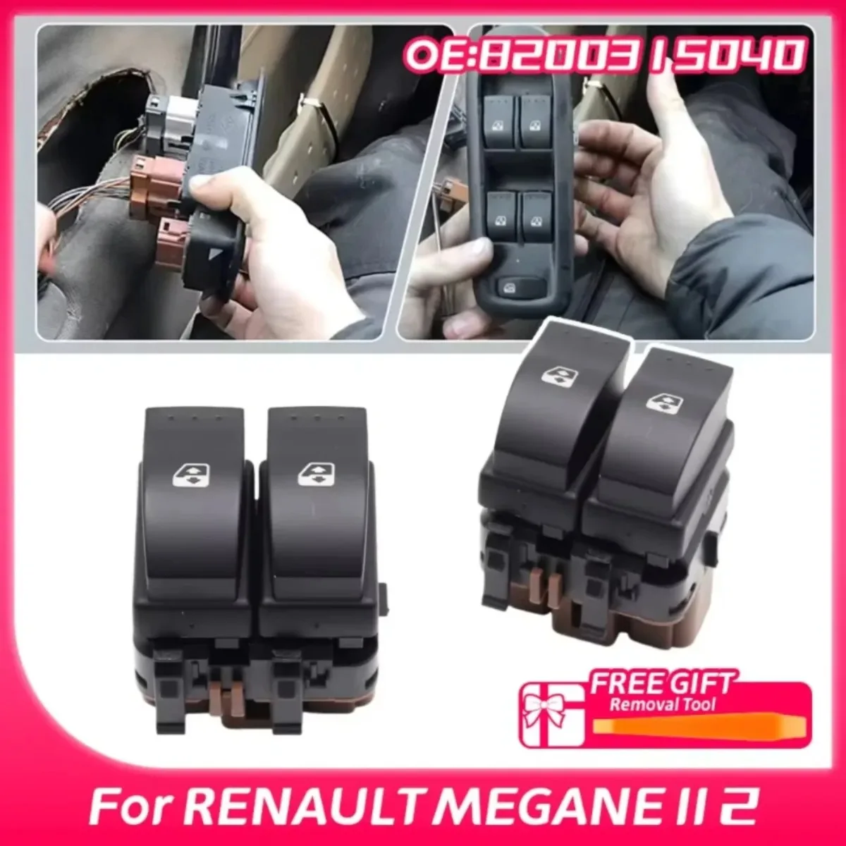Фото 8200315040 10-контактный переключатель стеклоподъемника для RENAULT MEGANE II 2/SCENIC II/GRAND SCENIC II 2002-2009 8200107772 №3