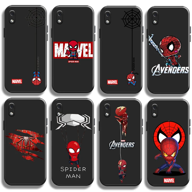 

Marvel Cartoon Spiderman For Samsung Galaxy A10 A10S Phone Case Back Coque Black Cases Cover Soft Shell Funda Liquid Silicon