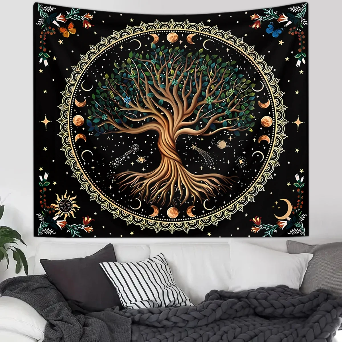 1 шт. ежедневная фотография гобелен с фазой Луны богемный звездный стиль ветра