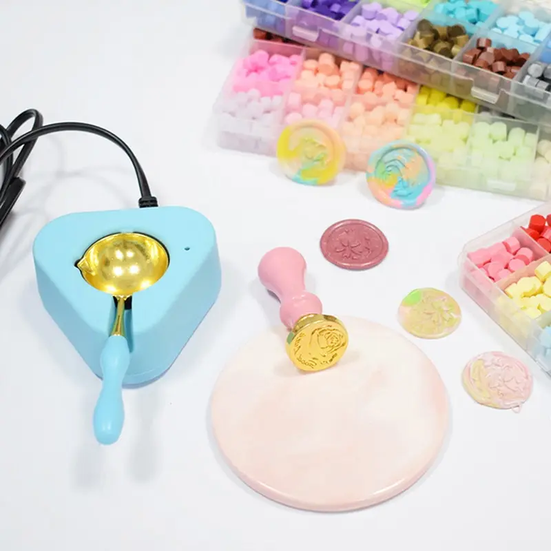 

Mini Electric Sealing Wax Furnace Wax Melts Warmer Stove Pot For Sealing Wax Glue Sticks Beads Fire Paint Heater Seal Stamp Tool