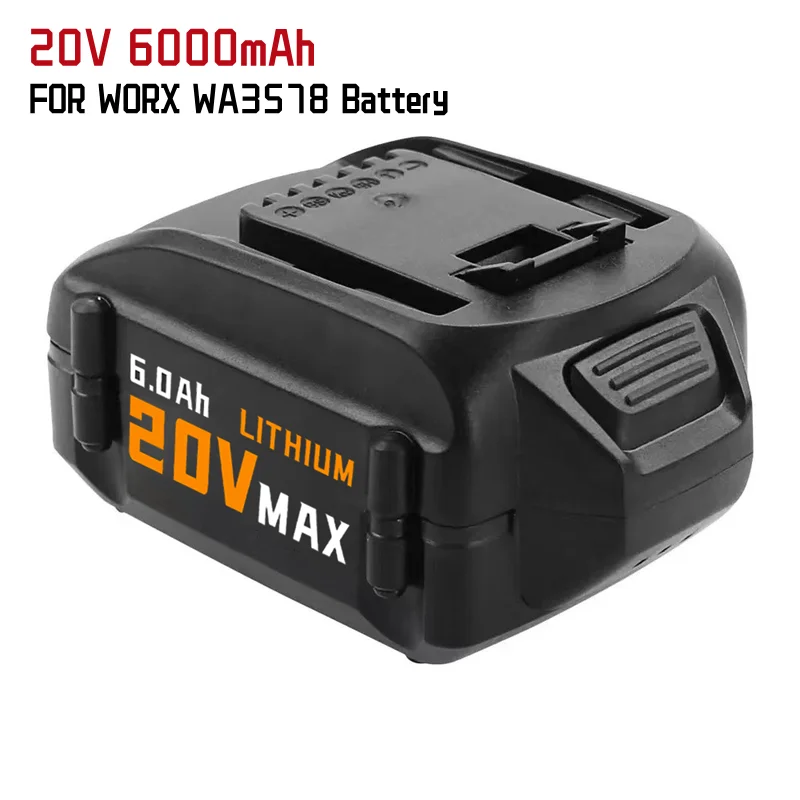 

20V 6,0 Ah Lithium-Ionen Batterie für Worx 20V Batterie WA3578 WA3520 WA3525 für Worx WG151s WG155s WG251s ersatz Worx Batterie