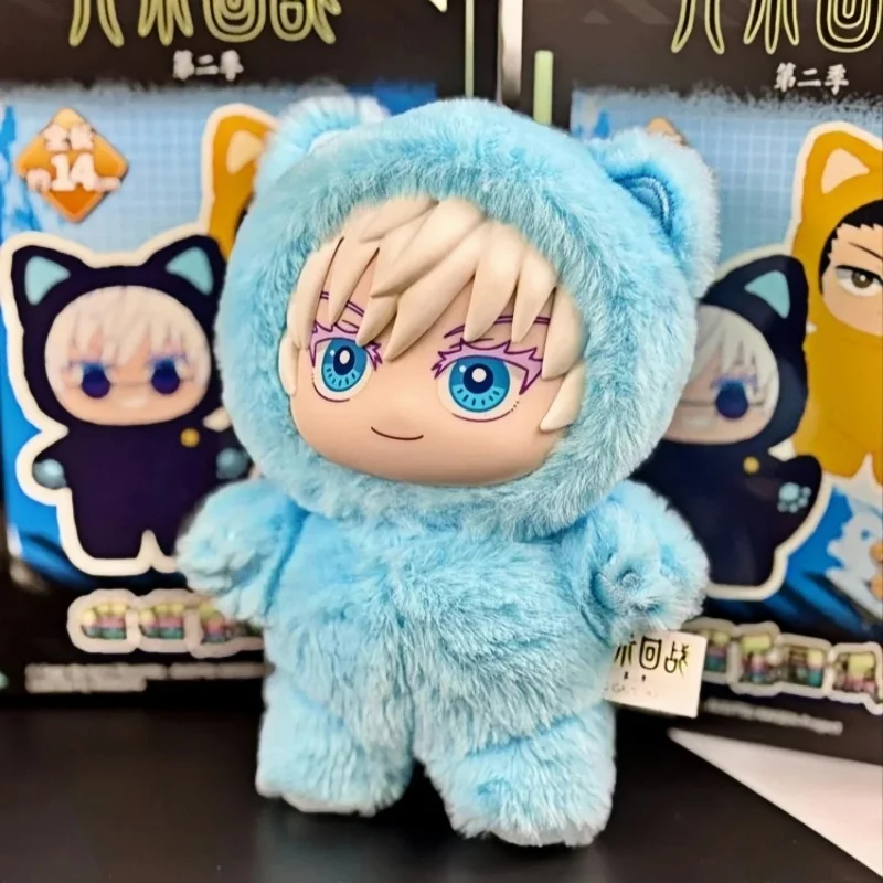 Фото В наличии, подлинная кукла Eaki Jujutsu Kaisen Season 2, Cat Park Party Gojo Satoru, слепая коробка, сумка, подвеска, модель, коллекция №1