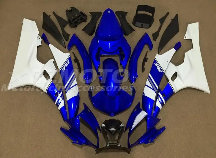 

4 подарка, новый комплект обтекателей для мотоцикла из АБС-пластика, подходит для YAMAHA YZF-R6 2006 2007 06 07, кузов под заказ, синий, белый