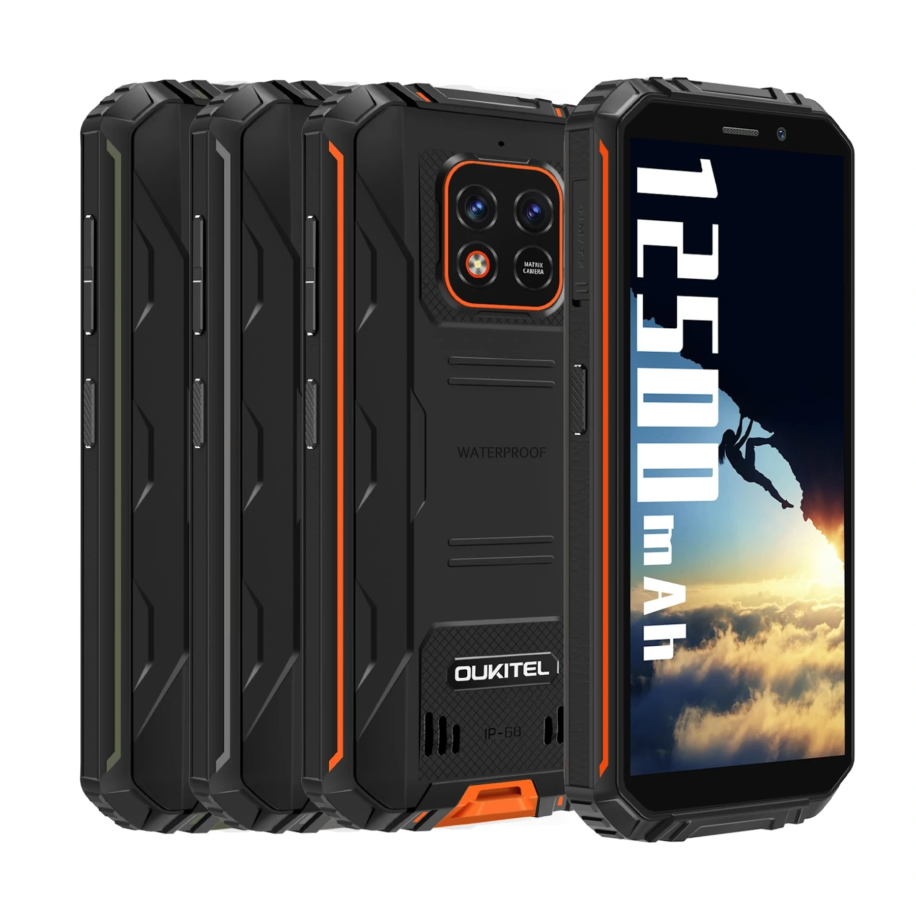 

Oukitel WP18 Rugged Smartphone 5.93" 4G RAM 32G ROM Android 11 12500mAh Mobile Phone Helio A22 13MP Quad Core IP68 Cell Phone