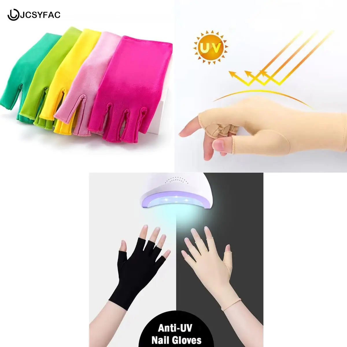 

1Pair Nail Art Glove Anti UV Radiation Protection Gloves Protecter UV Protection Glove For Nail Art Gel UV LED Lamp Tool