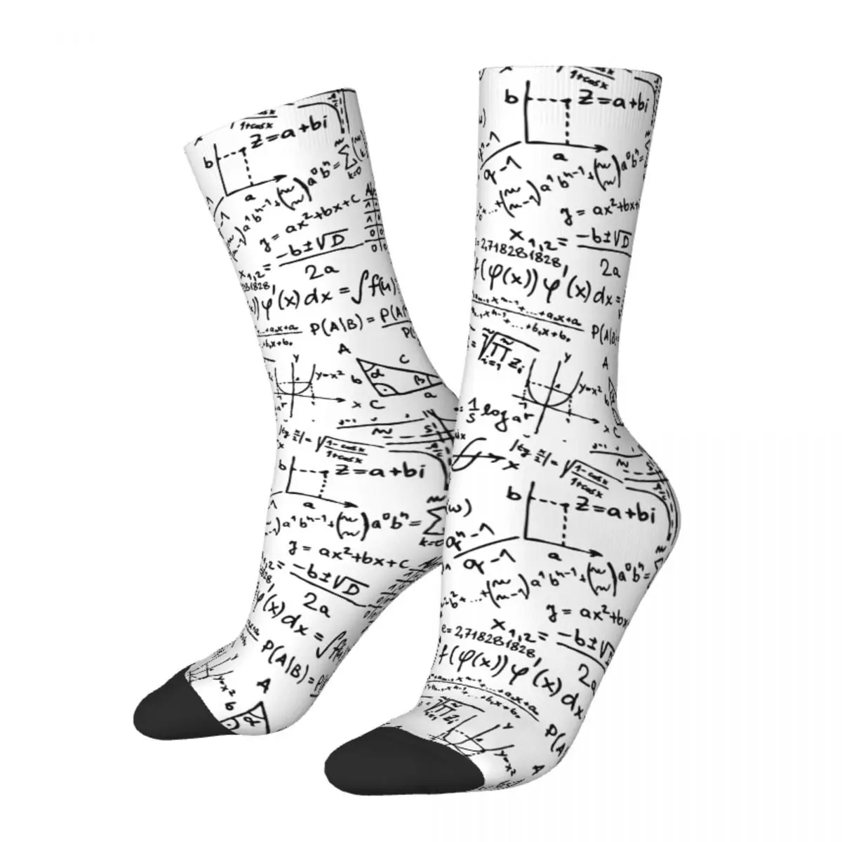 

Funny Happy Men's Socks Algebra Calculus Geometry Vintage Harajuku Funny Math Hip Hop Novelty Casual Crew Sock Gift Printed