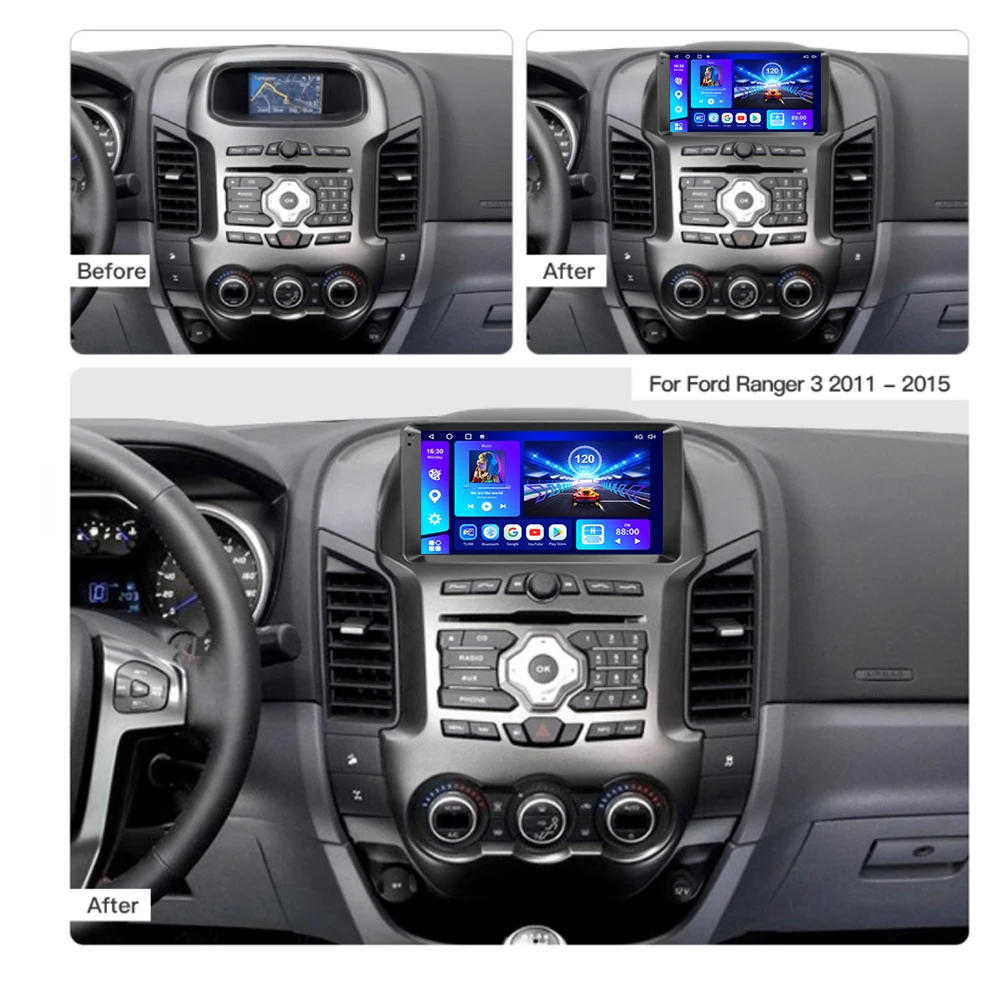 $136.58 Auto Car Radio For Ford Ranger F250 2011-2015 GPS Navigation Multimedia 2Din Touch Screen Backup Camera DSP CD Automotive Goods