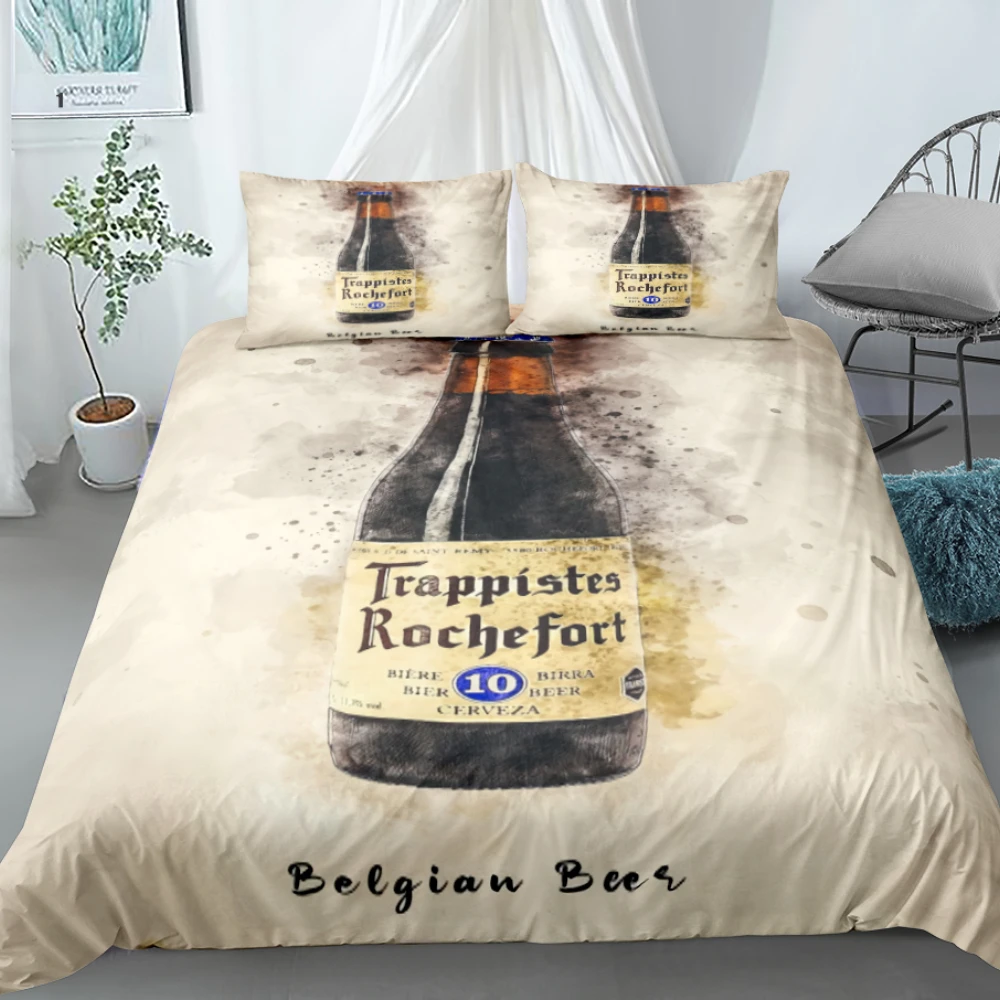 

Watercolor Beer Painting Multiple Color Duvet Cover Set Bed Sheet Pillowcases Luxury Queen Comforter Bedding Sets