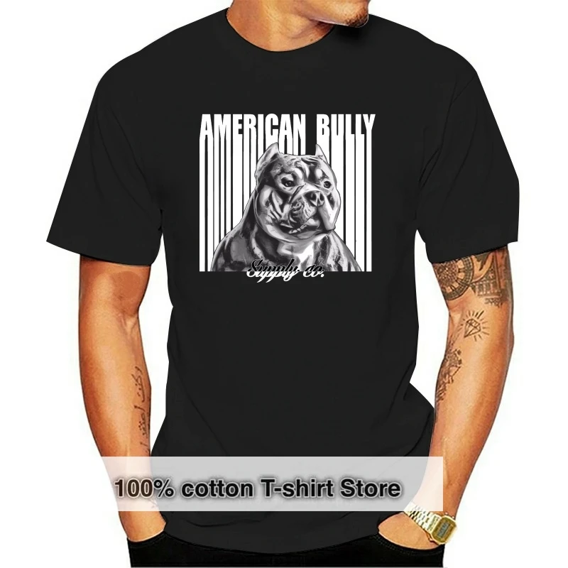 

Футболка с штрих-кодом питбулл и Булли-порода для любителей американской Булли и питбуля! Классная Бриллиантовая унисекс Мода