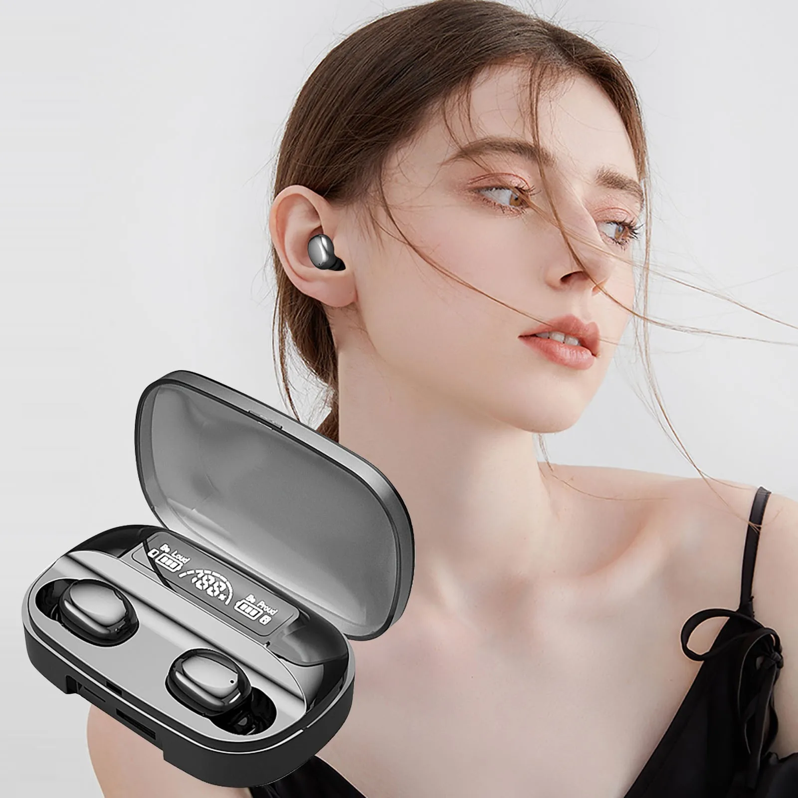 

Беспроводные наушники Bluetooth 5,1, HiFi стерео шумоподавляющие наушники с микрофоном, IPX5 спортивные водонепроницаемые наушники