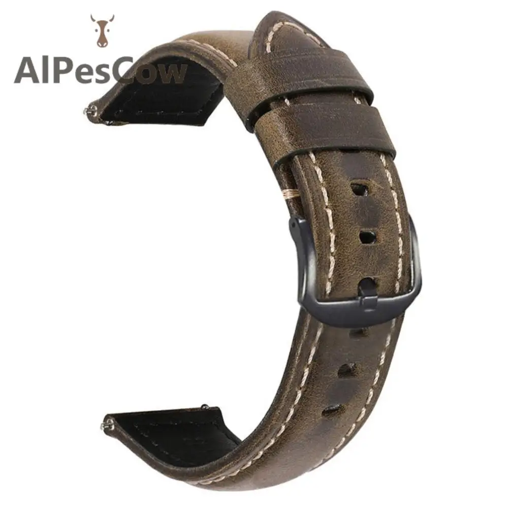 

Vintage Wrist Belt For Men's Watch Band Cowhide For Classic Quick Release Handmade Genuine Leather Watch Straps 20mm 22mm