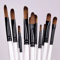 12pcsset oil painting brushes patchwork color multi function portable drawing art supplies wooden handle artist paint brush